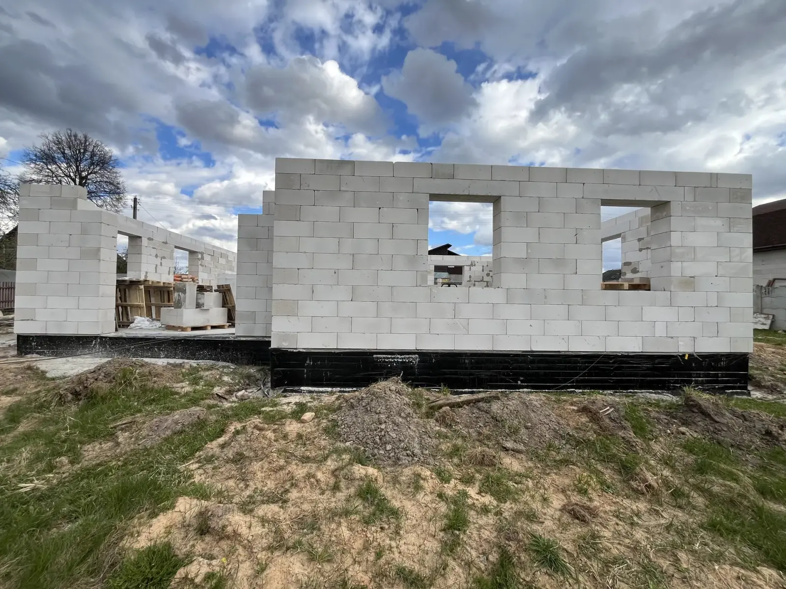 Коробка частного дома из газосиликатного блока
