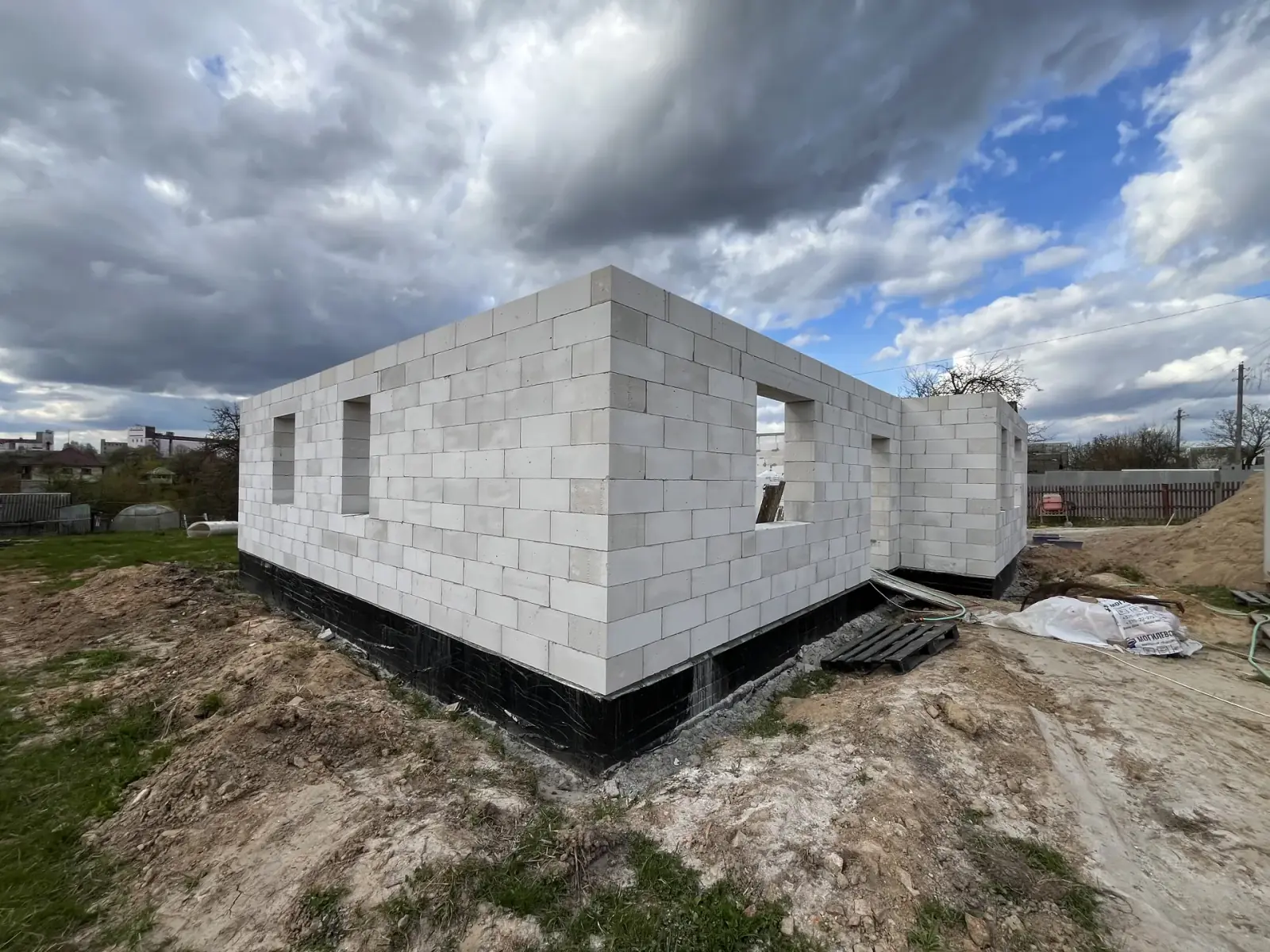 Коробка дома из газосиликата